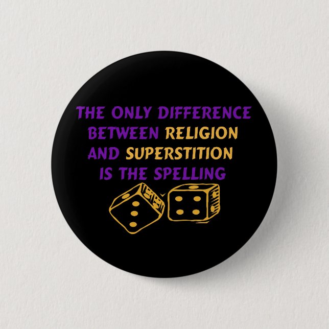 Atheist Quote 6 Cm Round Badge (Front)