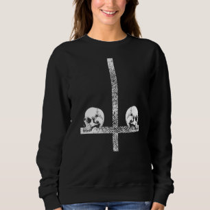 Atheist Satanic Inverted Cross Lucifer Satanic Cro Sweatshirt