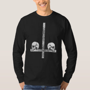 Atheist Satanic Inverted Cross Lucifer Satanic Cro T-Shirt