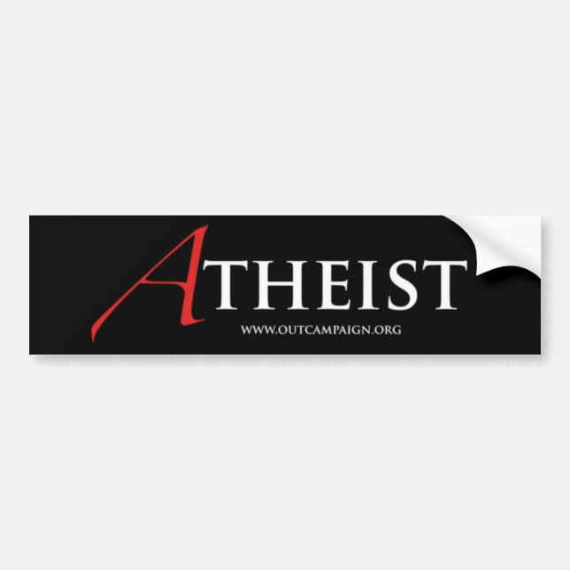 Atheist (Scarlet Letter) Bumper Sticker (Front)