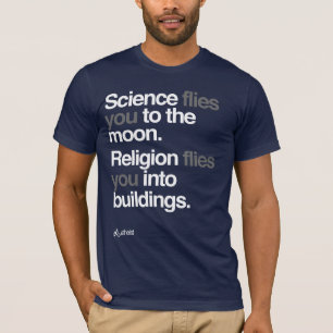 Atheist - Science Flies to the moon T-Shirt