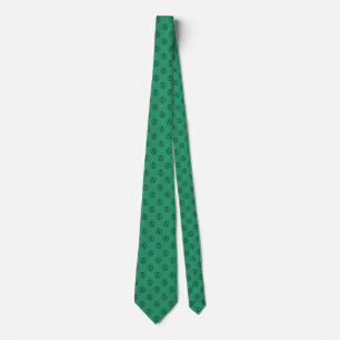 Atheist symbol: black on green tie
