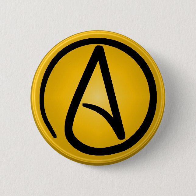 Atheist Symbol button (Front)