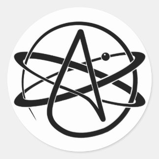 Atheist Symbol Classic Round Sticker