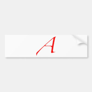Atheist Symbol (Red A) Bumper Sticker