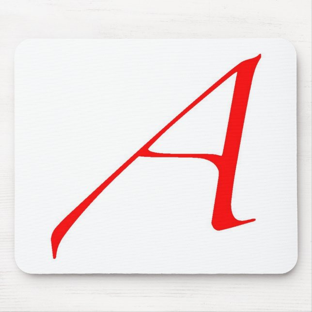 Atheist Symbol (Red A) Mouse Mat (Front)