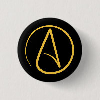 Atheist symbol: yellow on black