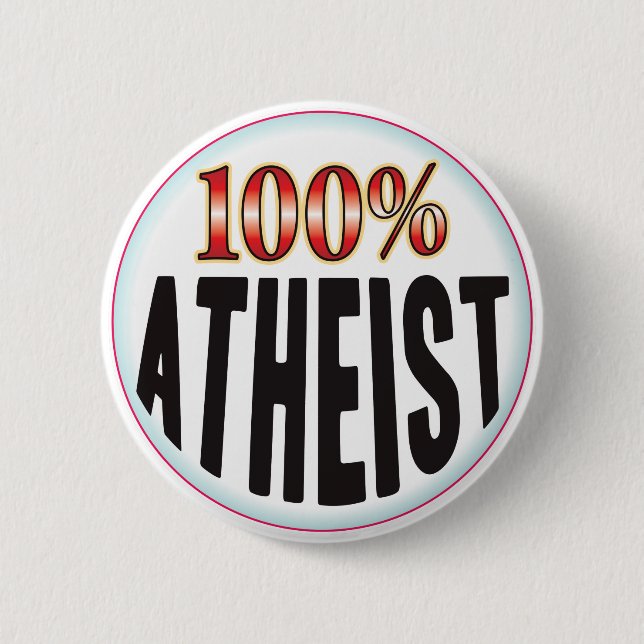 Atheist Tag 6 Cm Round Badge (Front)