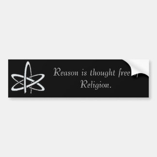 Atheist thought bumper sticker