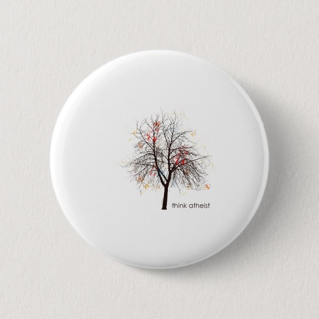 Atheist Tree 6 Cm Round Badge (Front)