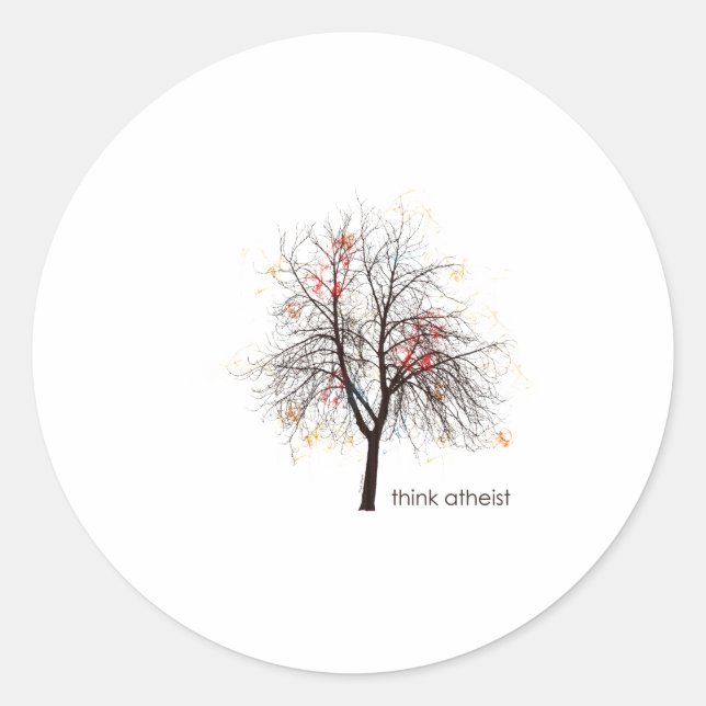 Atheist Tree Classic Round Sticker (Front)