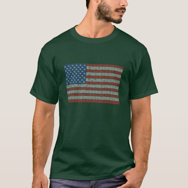Atheist USA Flag T-Shirt (Front)