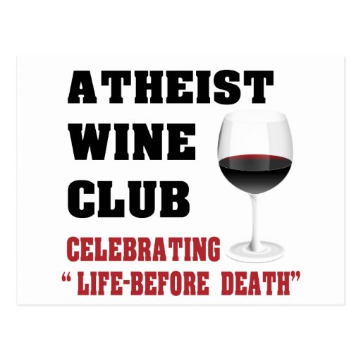 Image of Atheist wine club Postcard