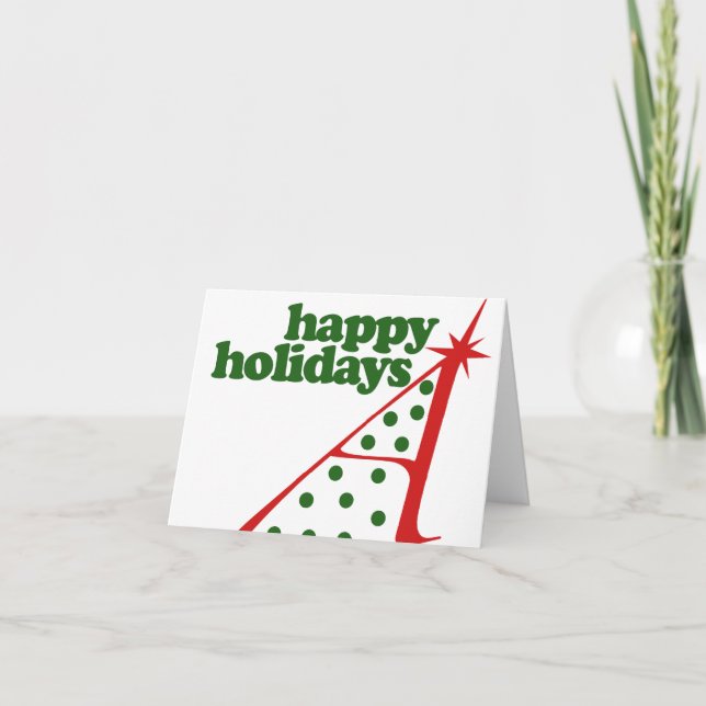 Atheist Xmas Tree Holiday Card (Front)