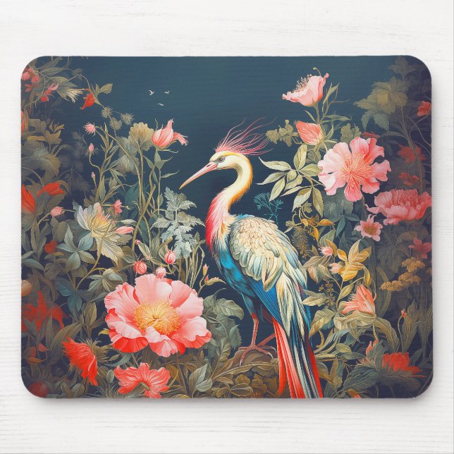 Atheistic Mouse Pad, Long Tail Bird Mat (Front)