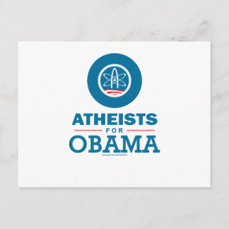 Atheists for Obama Postcard