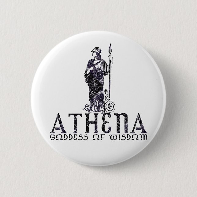 Athena 6 Cm Round Badge (Front)