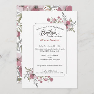 Athena Baptism Invitation