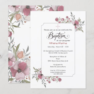 Athena Baptism Invitation. Invitation