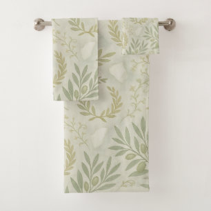 Athena Botanical Activewear Olive Laurel Greek Bath Towel Set