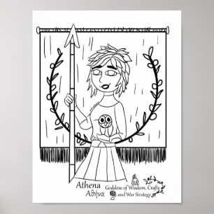 Athena Colouring Page Print
