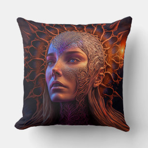 Athena - Female Greek Goddess Throw Pillow