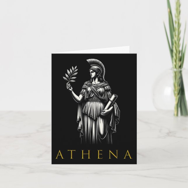 Athena Goddess Of Wisdom And War  Card (Front)