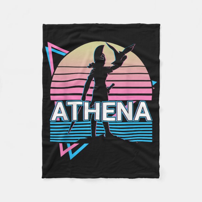 Athena Greek Goddess Of Wisdom And War  Fleece Blanket (Front)