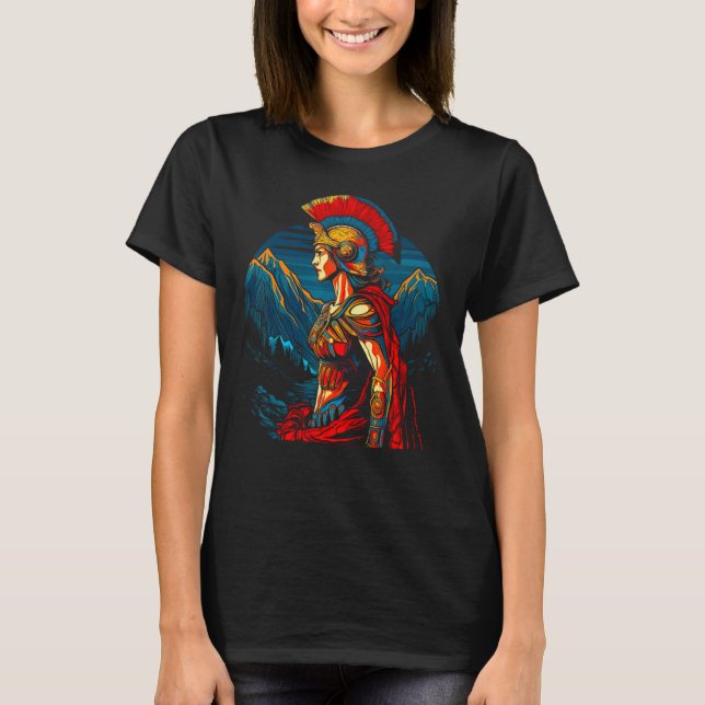 Athena Greek Goddess T-Shirt (Front)