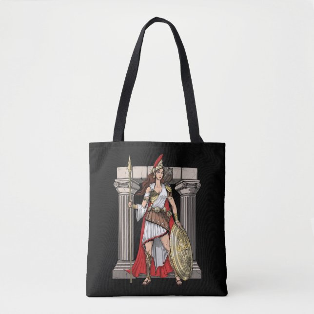 Athena Greek Goddess Tote Bag (Front)