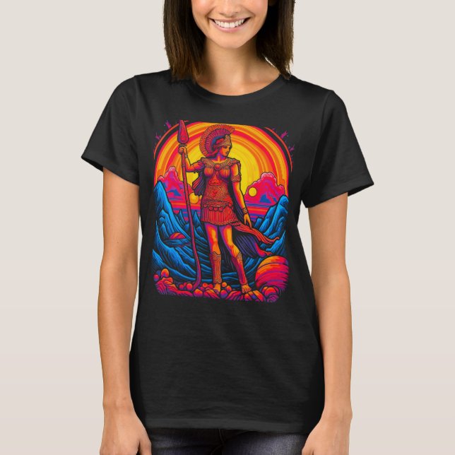 Athena Greek Mythology Goddess T-Shirt (Front)