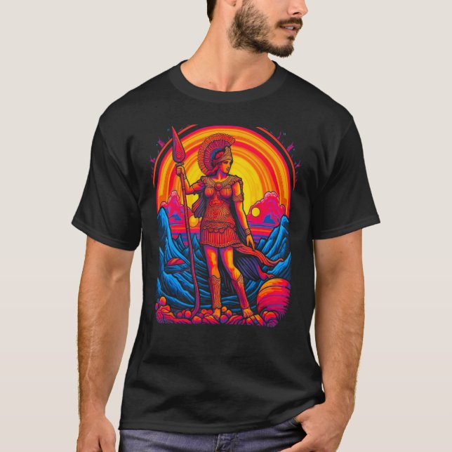 Athena Greek Mythology Goddess T-Shirt (Front)