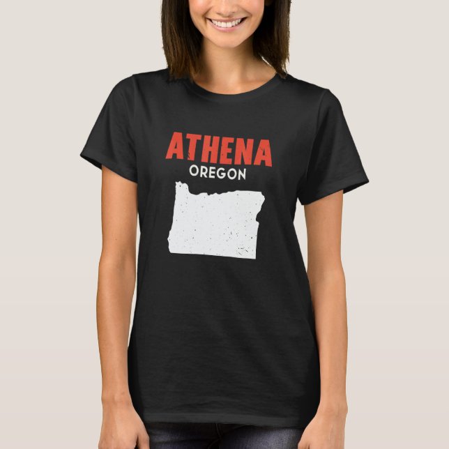 Athena Oregon USA State America Travel Oregonian T-Shirt (Front)