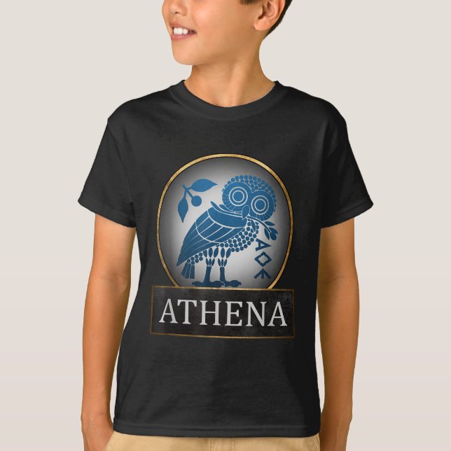 Athena Owl Symbol Of The Greek Goddess Of Wisdom A T-Shirt (Front)