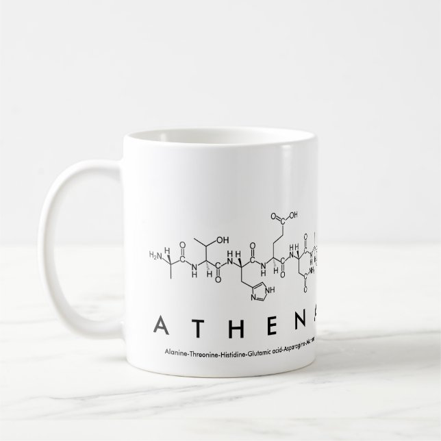 Athena peptide name mug (Left)