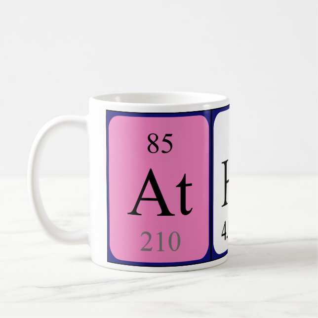 Athena periodic table name mug (Left)