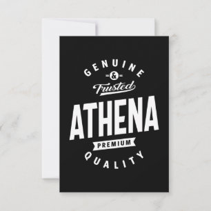 Athena Personalised Name Birthday Gift RSVP Card