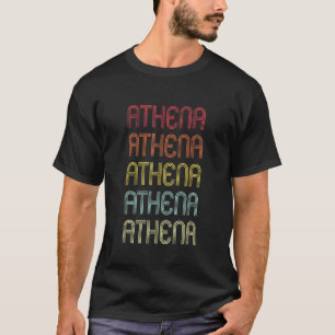Athena Retro Wordmark Pattern Vintage Personalised T-Shirt