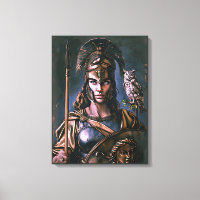 "Athena’s Fierce Loyalty" Colourful Portrait   