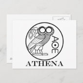 Athena’s owl tetradrachm (Engravers Font) Postcard (Front/Back)
