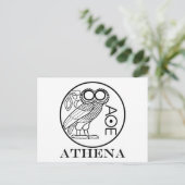 Athena’s owl tetradrachm (Engravers Font) Postcard (Standing Front)