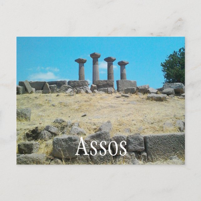 Athena Temple Ruins, Assos, Behramkale, Turkey Postcard (Front)