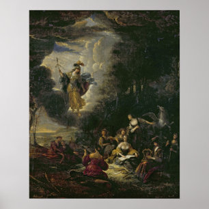 Athena visiting the Muses Poster