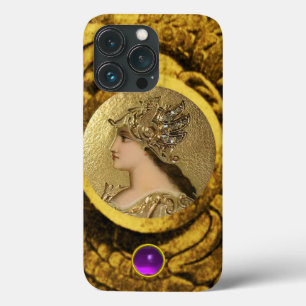 ATHENA WITH FANTASY GRIFFINS AND PURPLE GEMSTONE iPhone 13 PRO CASE