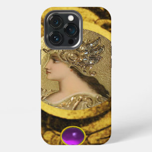 ATHENA WITH FANTASY GRIFFINS AND PURPLE GEMSTONE iPhone 13 PRO CASE