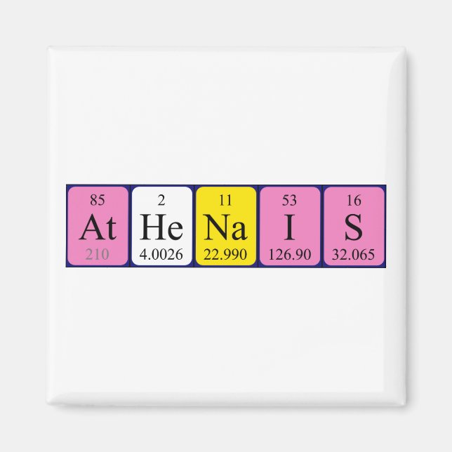 Athénaïs periodic table name magnet (Front)