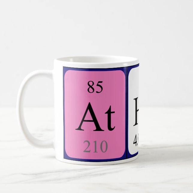 Athene periodic table name mug (Left)