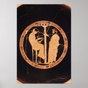 Athenian red-figure kylix depicting Aegeus Poster