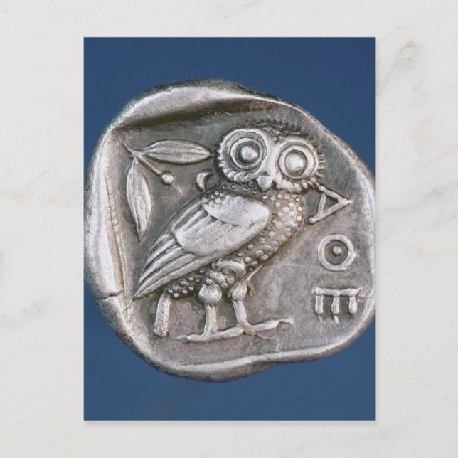 Athenian tetradrachma postcard (Front)