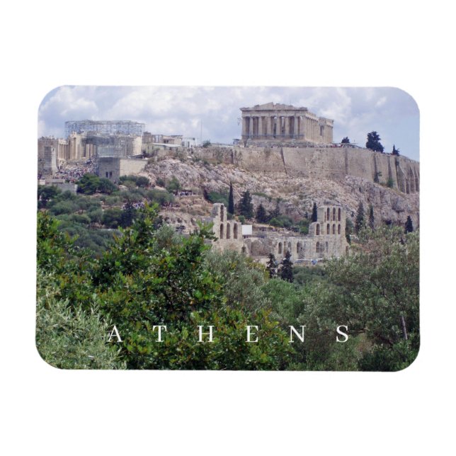 Athens Acropolis view fridge magnet (Horizontal)